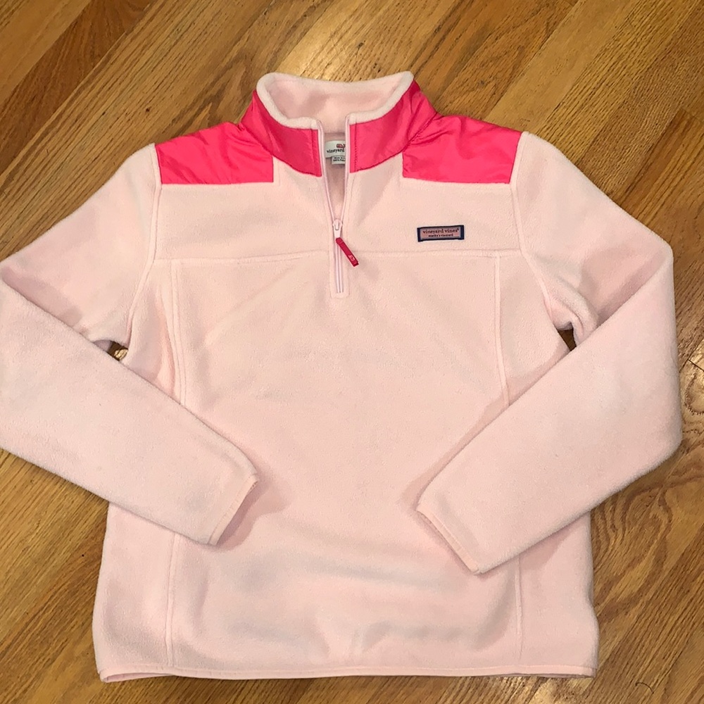 Vineyard Vines Sherpa Half Zip Pink Size M